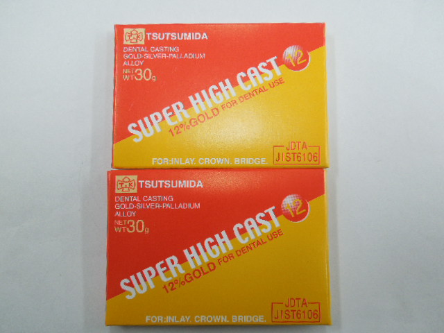 歯科用金属材料　12％金パラジウム合金　堤田貴金属 スーパーハイキャスト12