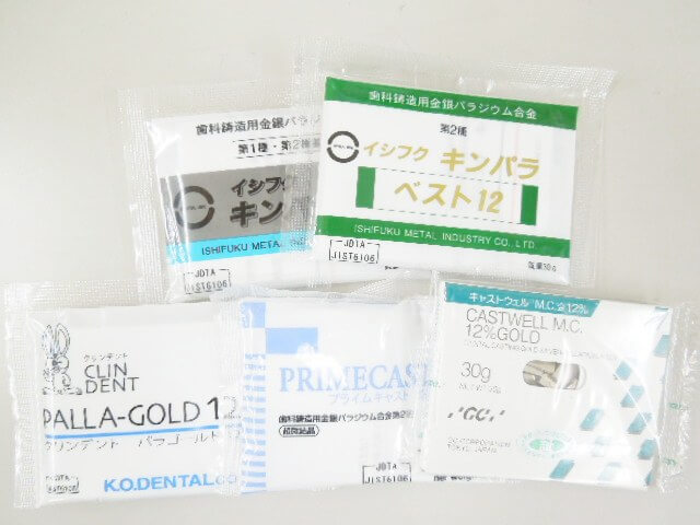 歯科用金属 12％金銀パラジウム合金