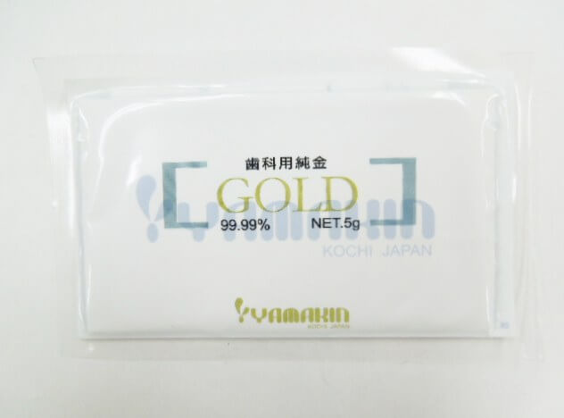 歯科用金属 山本貴金属 歯科用純金板・5g金