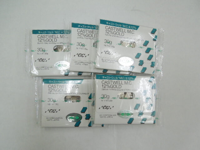 歯科用金属 12％金銀パラジウム合金 GC・キャストウェルmc
