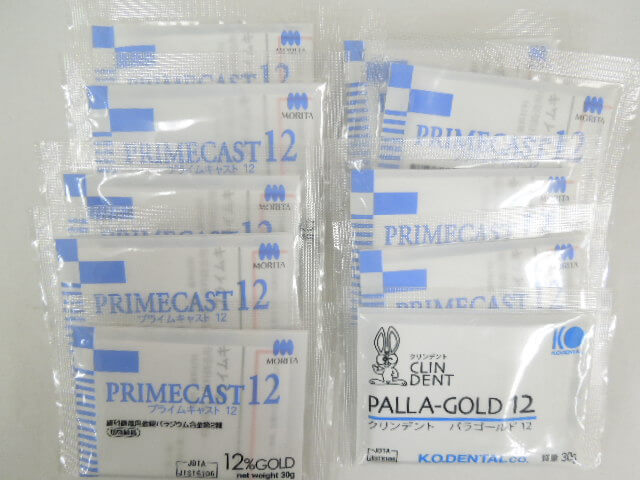 歯科用貴金属材料 12金銀パラジウム合金