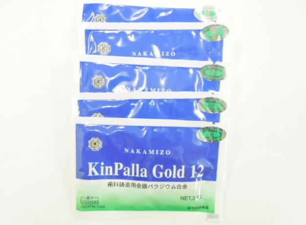 歯科用金属　12％金パラジウム合金　中溝貴金属キンパラゴールド12