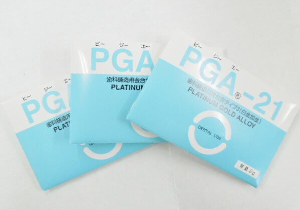 歯科用の白金加金・金合金 石福金属　PGA-21